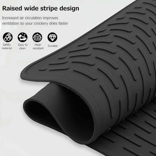 Detalle de Kozdtiz Stove Top Cover for Electric Stove 71 x 50 cm – Silicone Hob Top Protector (Black)
