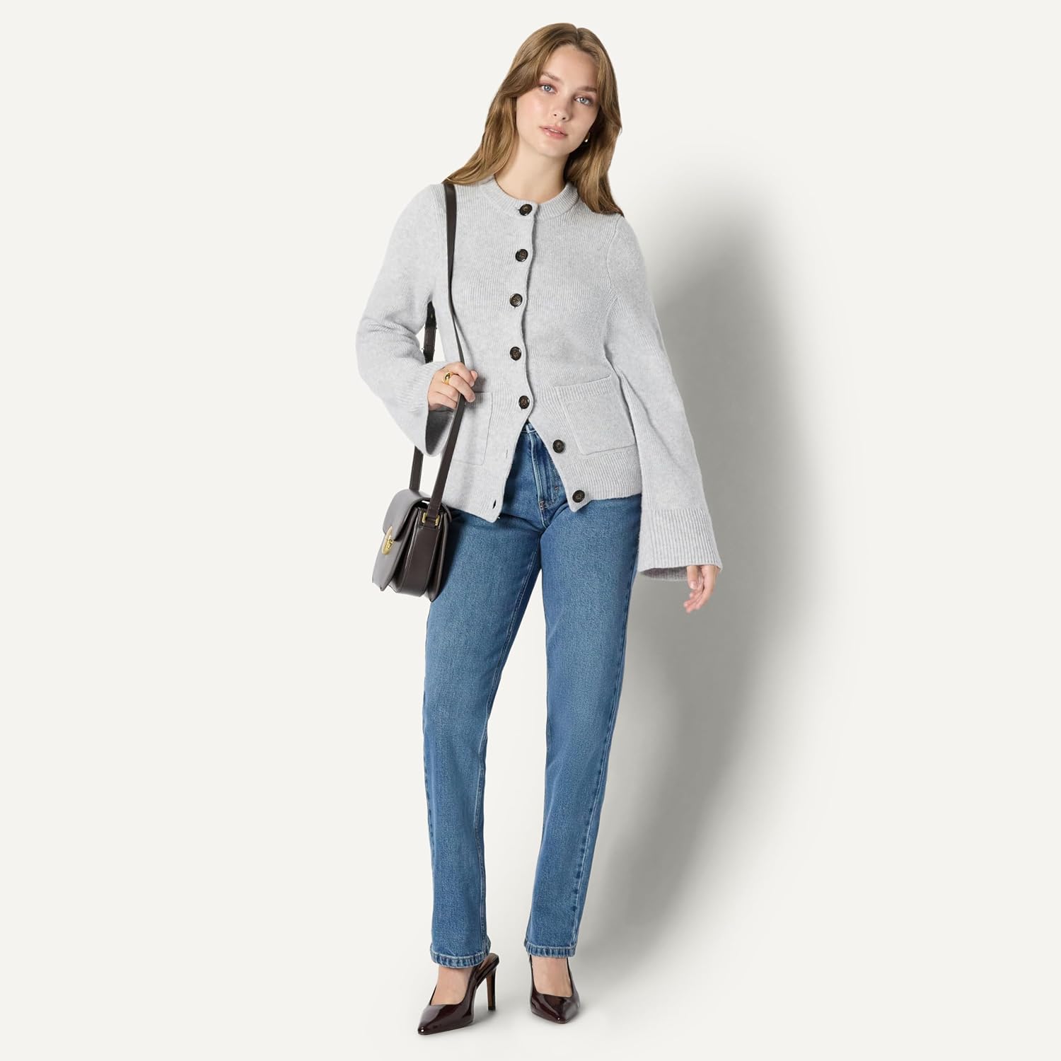 Thumbnail 6 de Amazon Essentials Damen Cardigan Glockenärmel Taillierter Schnitt