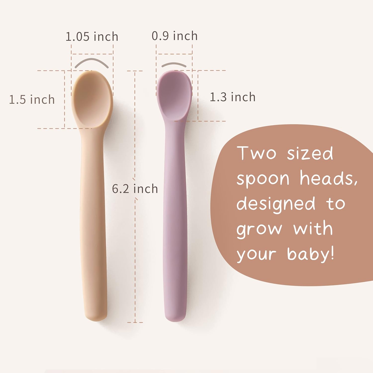 Thumbnail 1 de Moonkie Silicone Baby Spoons Set of 4 (Soft-Tip, bendable) for first-stage infant feeding