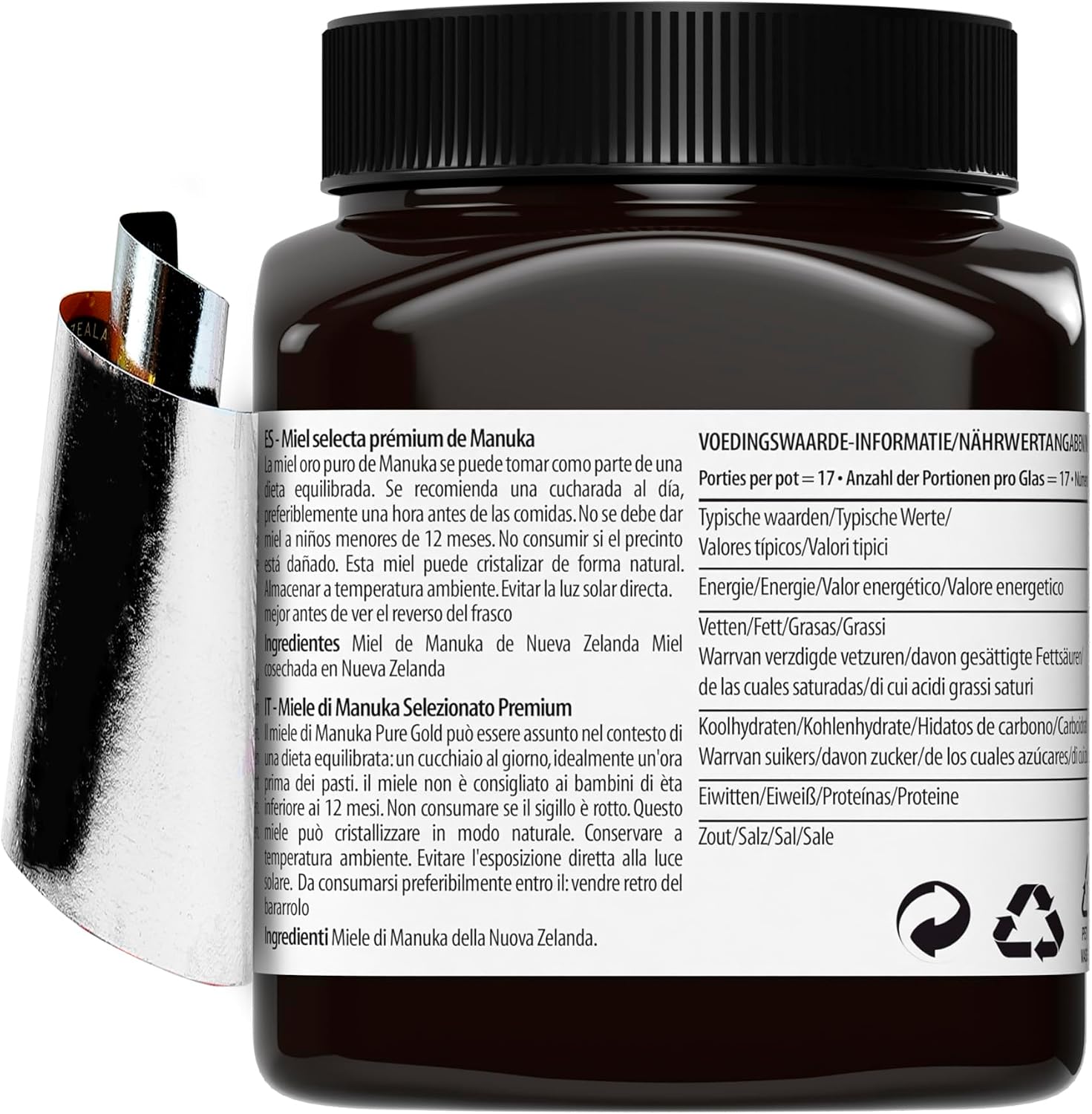 Detalle 2 de Premium Manuka-Honig MGO 525 mg + 250 g – Pure Gold aus Neuseeland