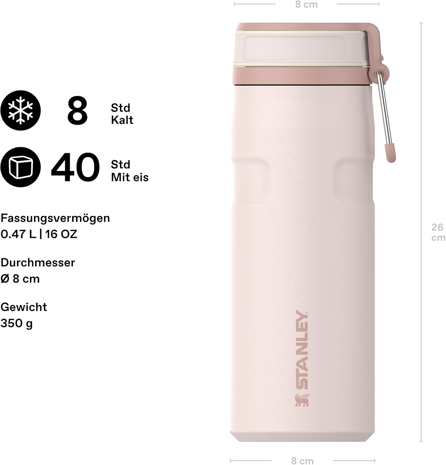 Thumbnail 1 de Stanley 1913 IceFlow Bottle Twist Flip 0,47 L – Edelstahl, doppelwandig, eisgekühlt bis zu 3 Tage