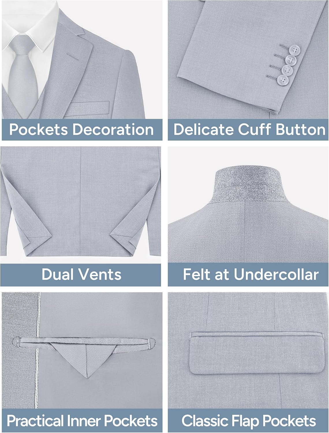 Thumbnail 3 de Gentle Season 5-Piece Stretch Slim Suit 🤵
