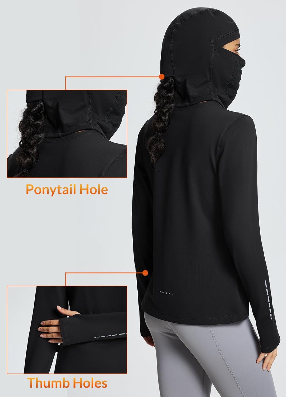 Thumbnail 4 de baleaf Thermal Long Sleeve Women Shirt with Balaclava 🎽