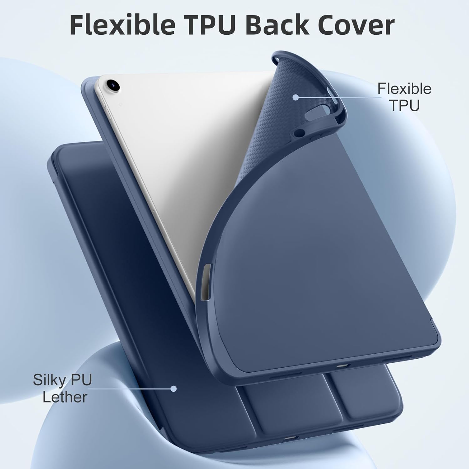 Thumbnail 2 de Vobafe Case for iPad Air 13 Inch M4/M3/M2 (2026/2025/2024) with Pencil Holder — Blue Grey