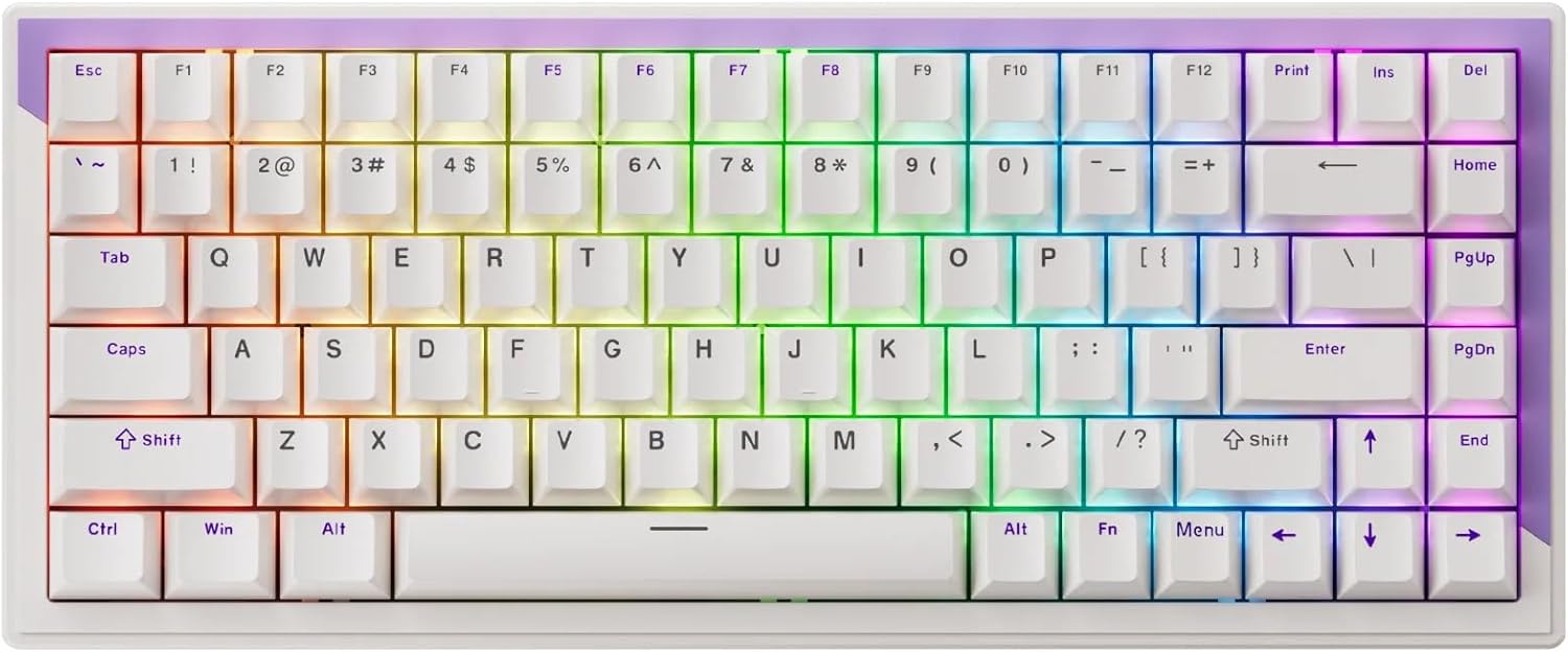 Detalle de DrunkDeer G75 Rapid Trigger Tastatur – RGB 75% Violet, magnetische Schalter