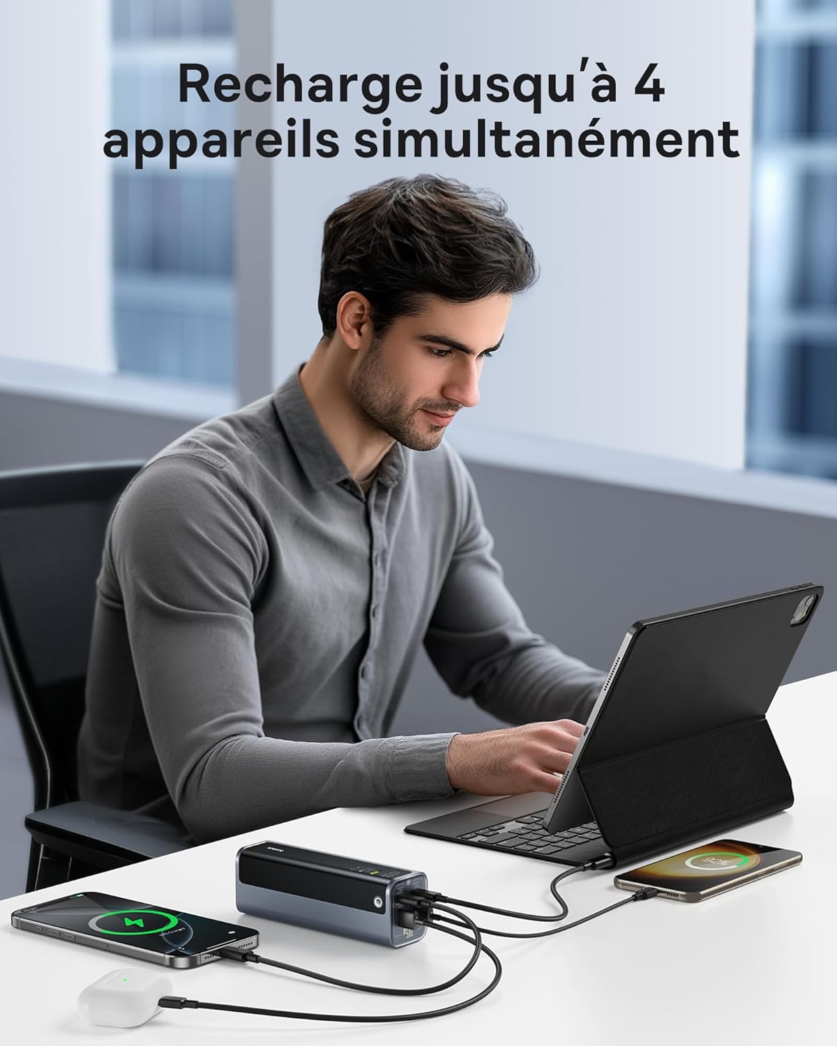 Thumbnail 3 de Baseus EnerGeek Powerbank 145W × 20800mAh — Chargement rapide et écran intelligent pour vos appareils