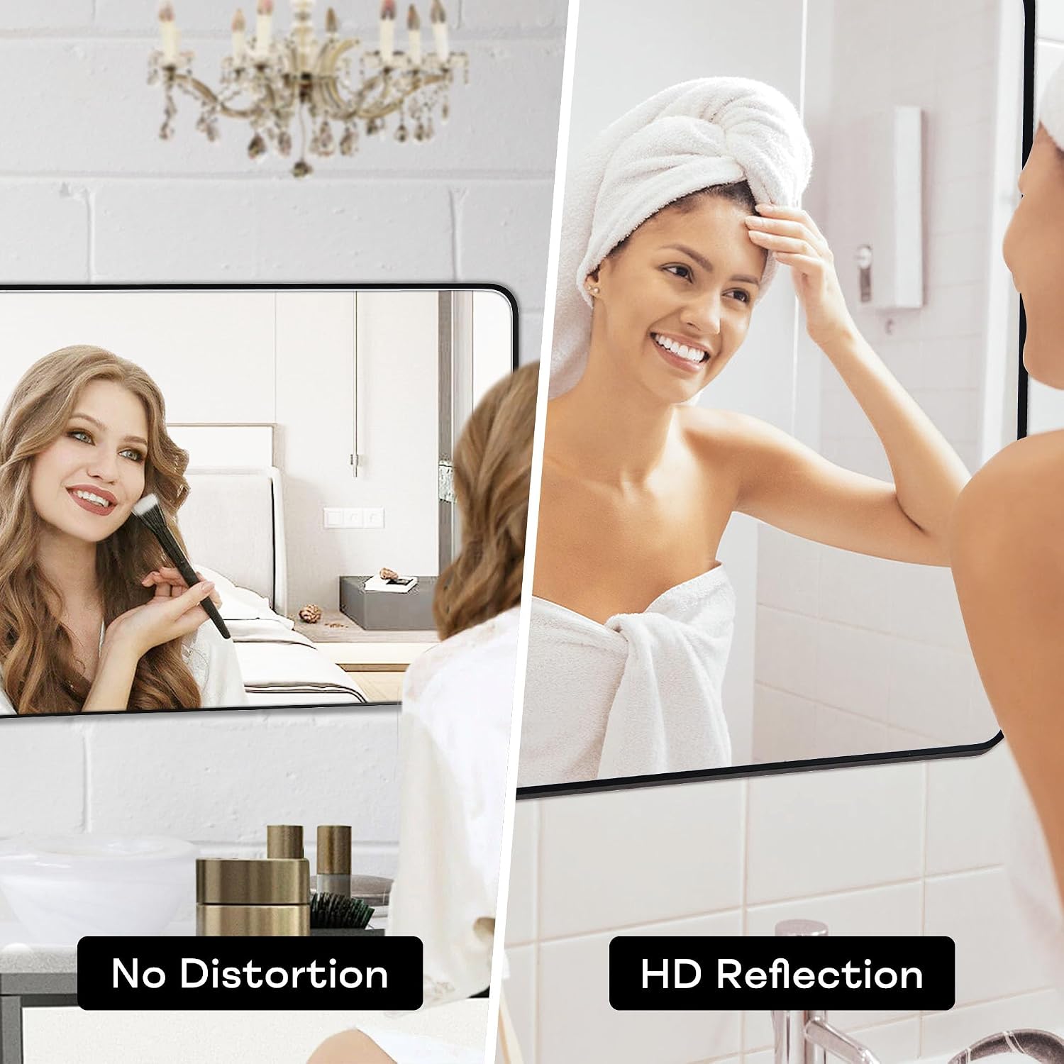 Thumbnail 3 de Minuover Wall Mount Mirror 24x36 in Brushed Black