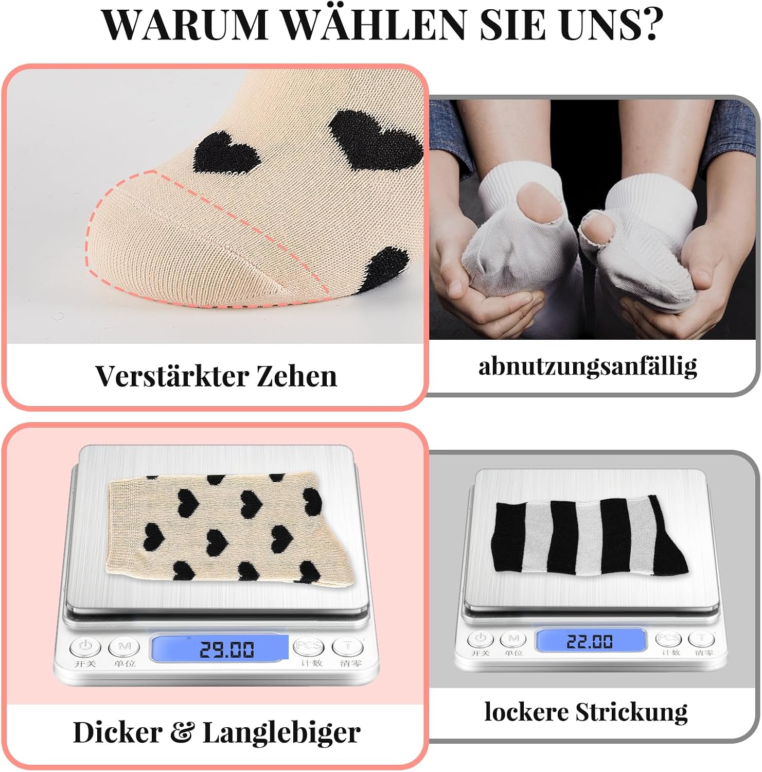 Detalle 2 de Cirorld Socken Damen 10 Paar Baumwolle
