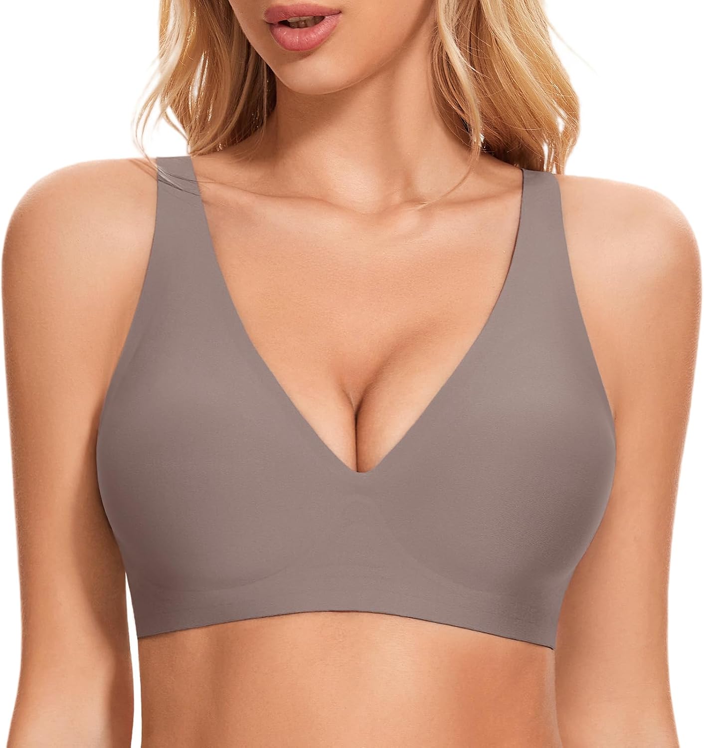 Detalle de JOYTREE Glatter Damen BH Nahtloser T-Shirt-BH