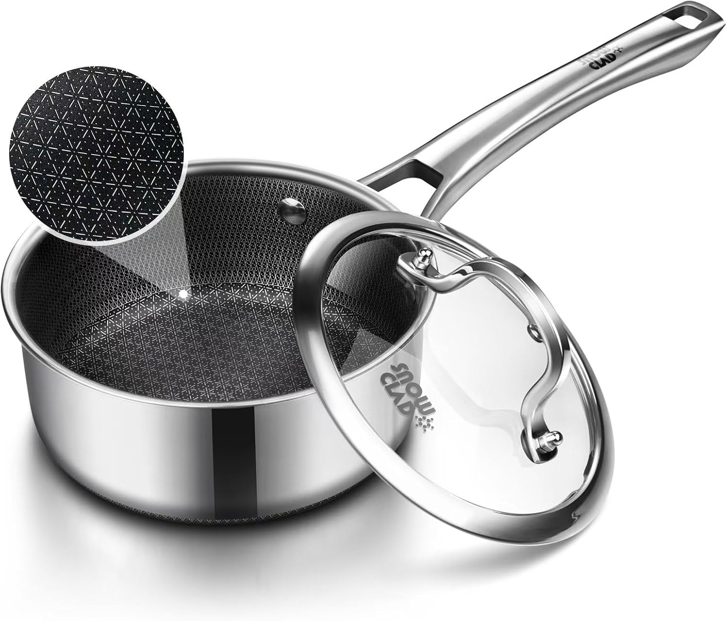 Thumbnail 6 de Sauce pan set (1.5, 2.5, 3.5 Quart) with lids – Hybrid nonstick stainless steel, PFOA-free