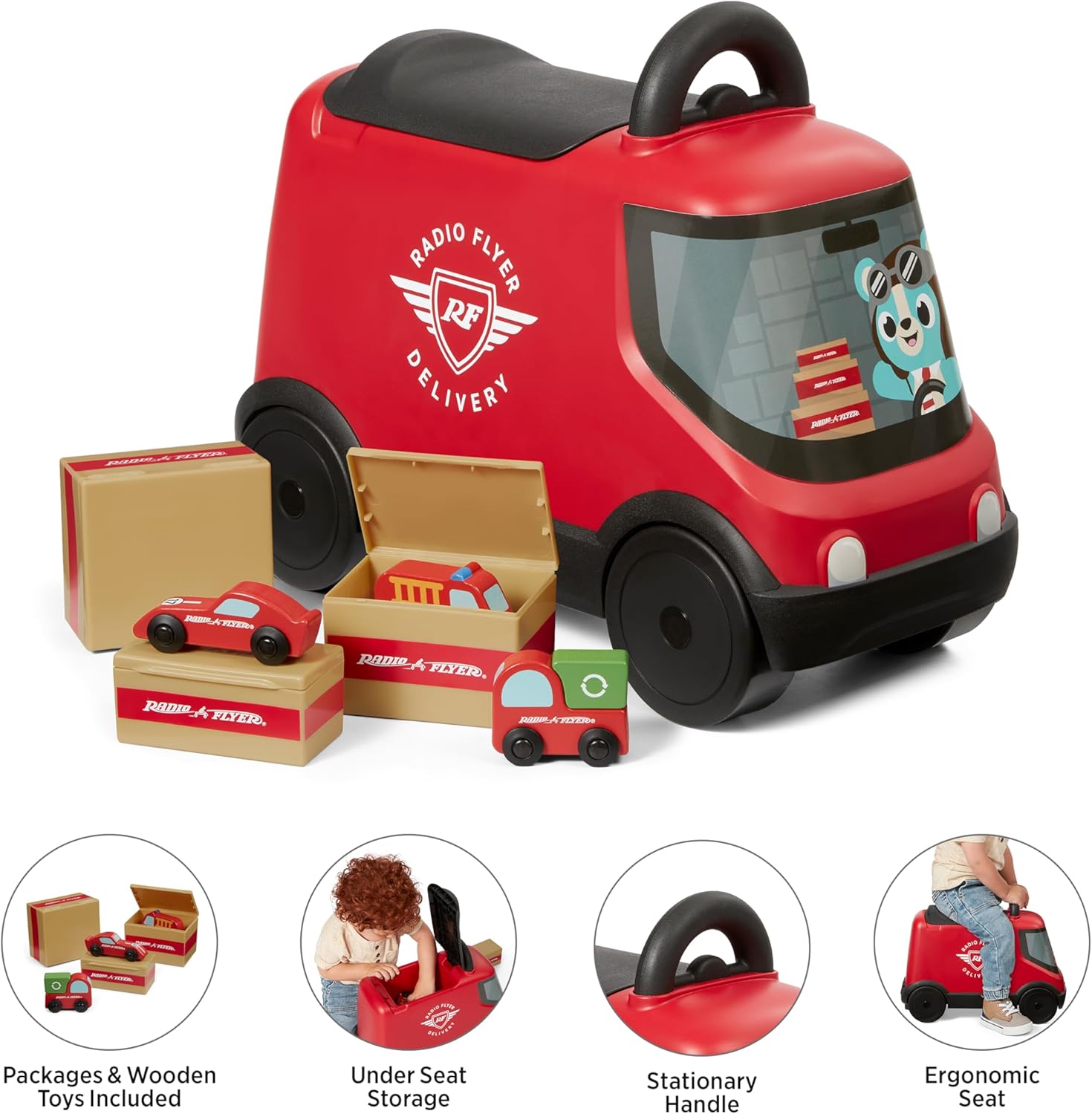 Thumbnail 1 de Radio Flyer Ride & Deliver Truck – Rutschfahrzeug für Kleinkinder ab 2 Jahren