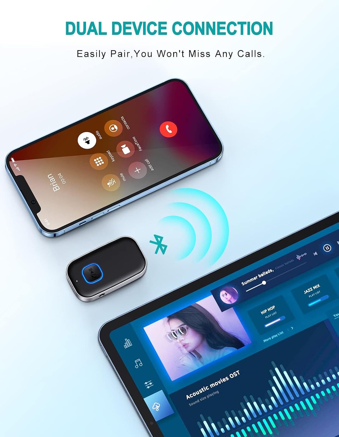 Thumbnail 6 de WOCBUY Bluetooth car adapter with 3.5 mm AUX