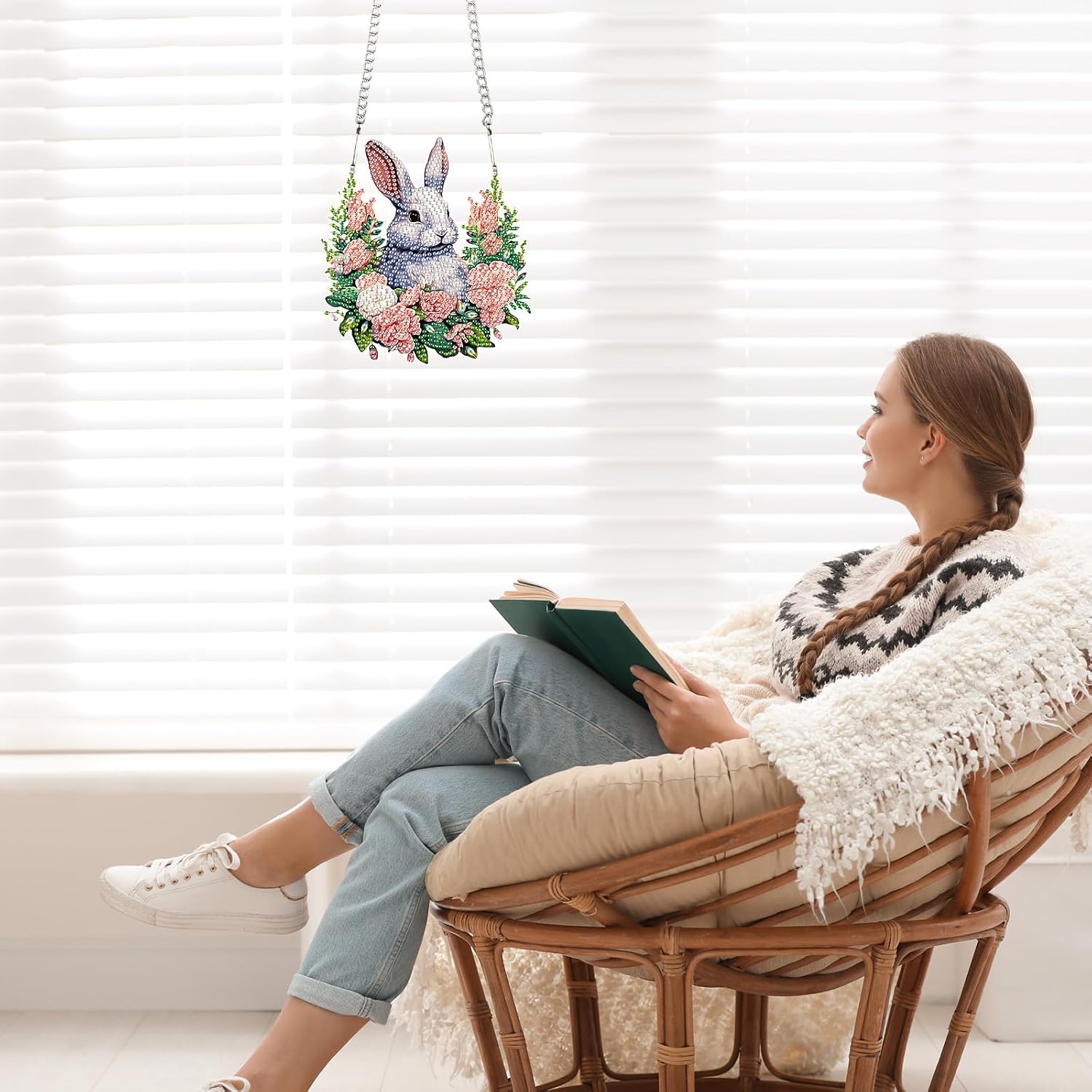 Detalle 1 de AiYuanzsh Diamond Painting Hanging Pendant Kit in Acrylic