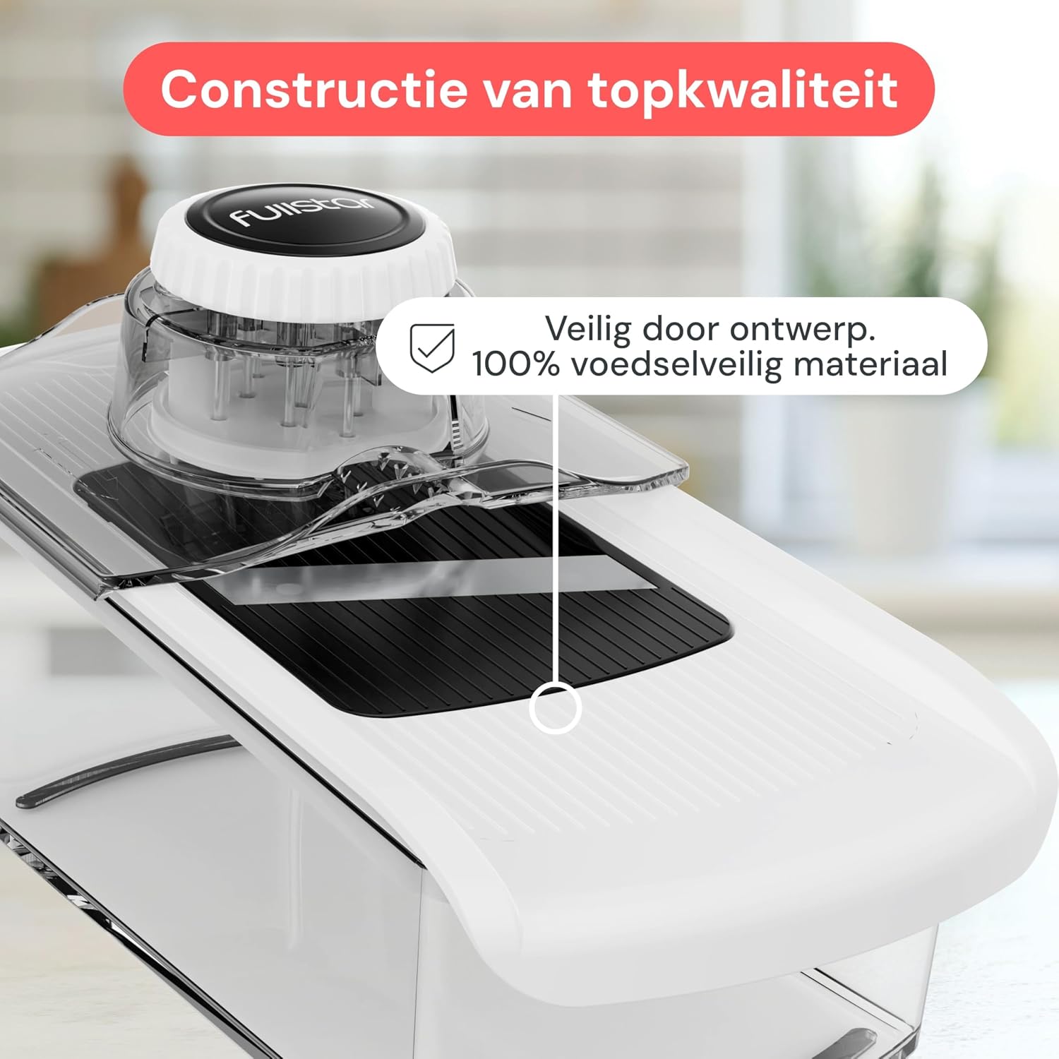 Detalle 1 de Fullstar Pro mandolinesnijder 6-in-1 met opvangbak en verwisselbare messen