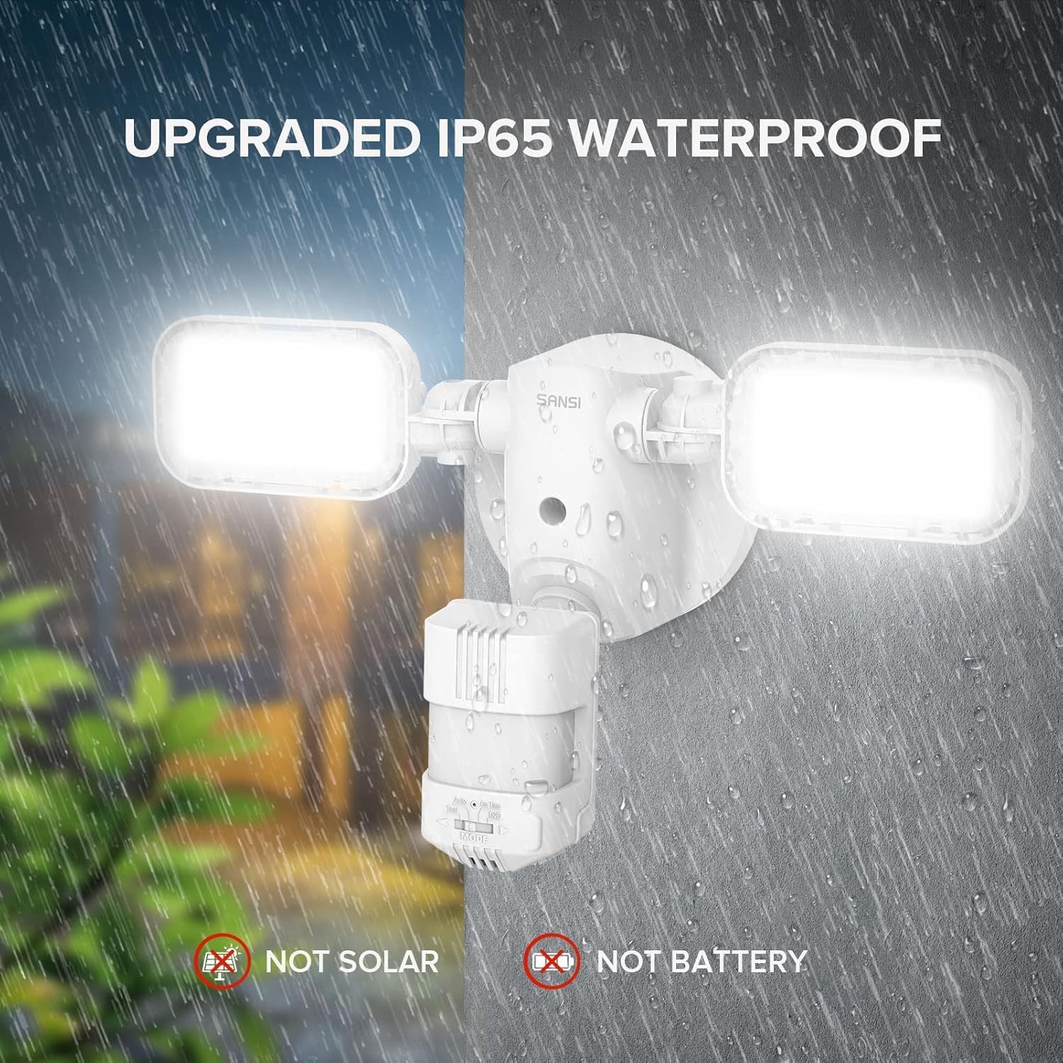 Detalle de SANSI C2440-MW-90W LED Outdoor Floodlight, 10,000 Lumens, Remote, IP65