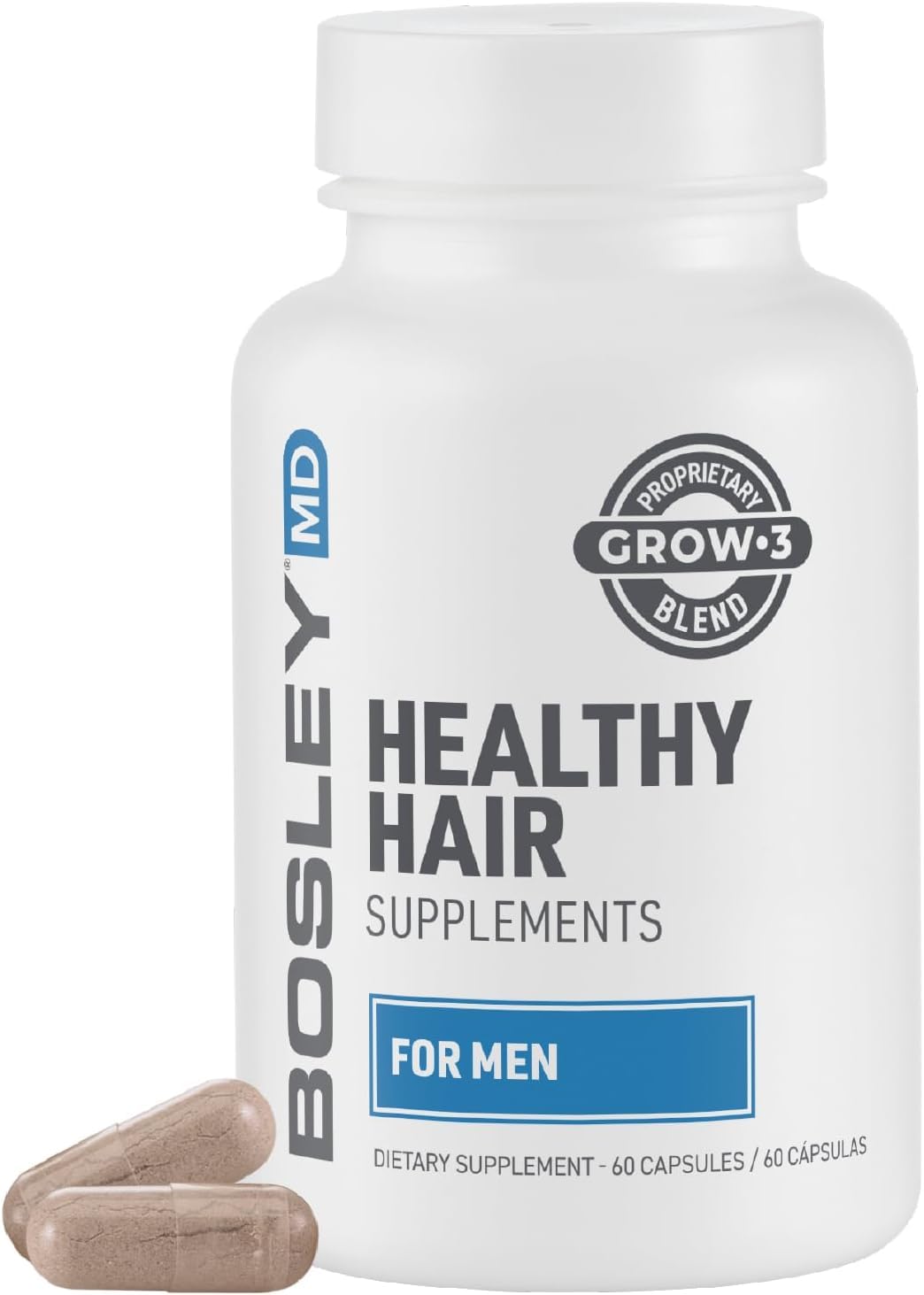 Detalle de BosleyMD BP-SGF0005 Men's Hair Growth Supplements, Biotin, Zinc & Pumpkin Seed