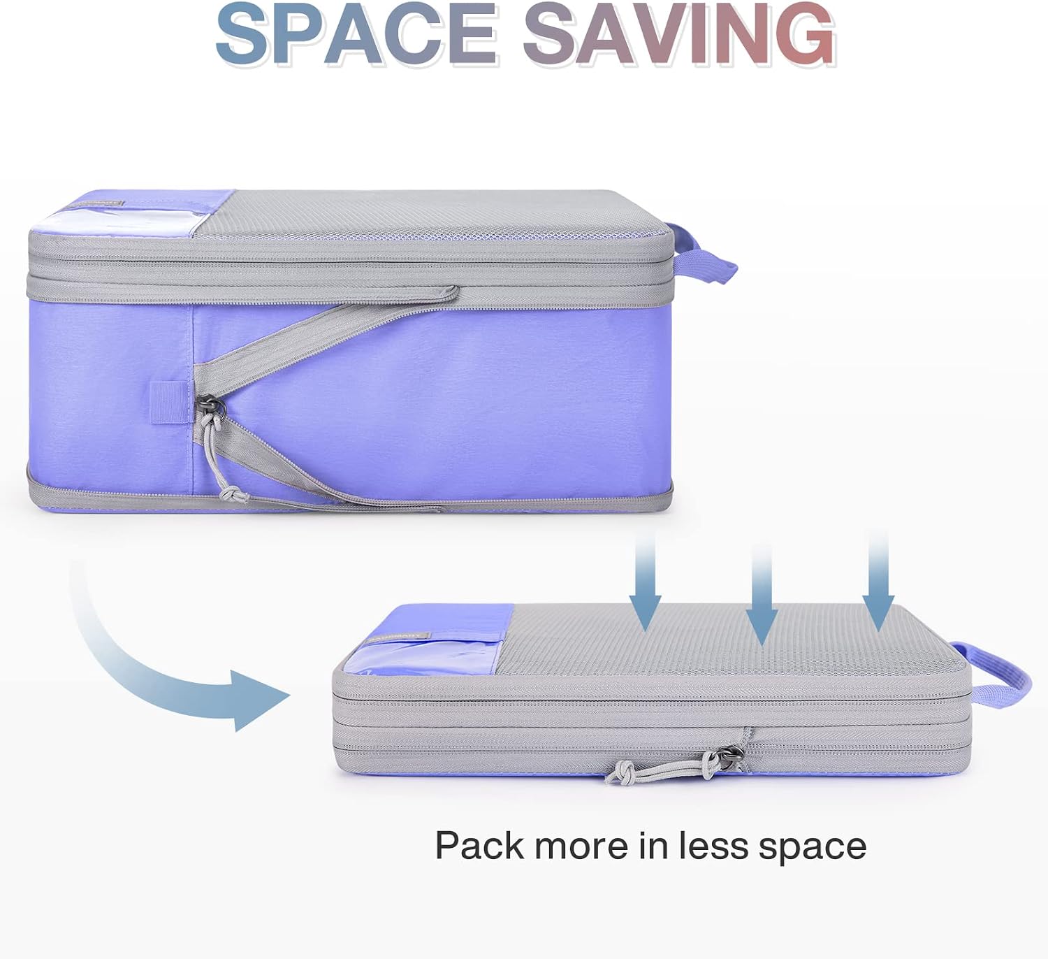 Thumbnail 4 de Bagsmart Compression Packing Cubes (6-set) for Suitcases & Backpack in Purple