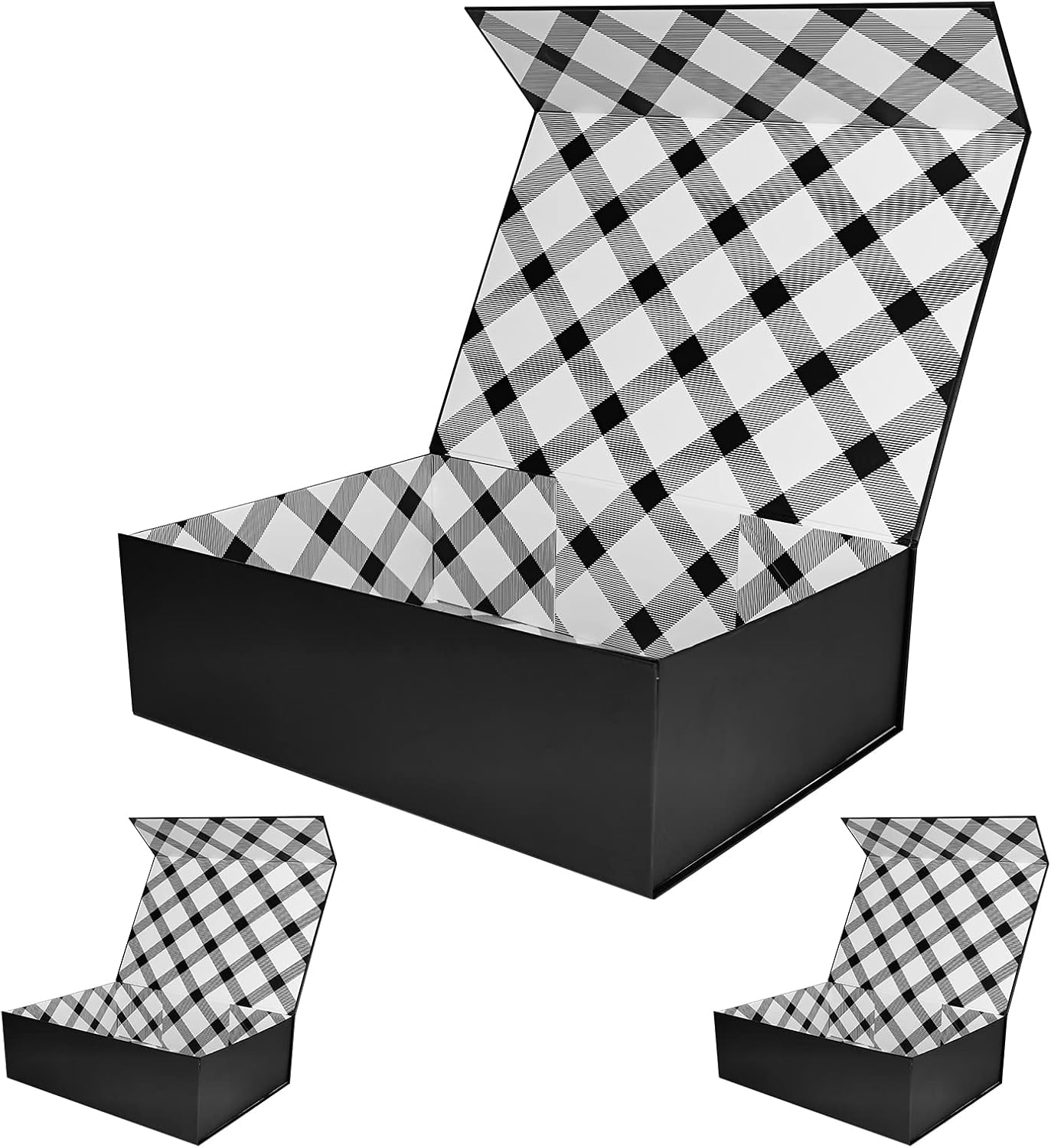 Thumbnail 4 de Tekhoho Schwarze Große Geschenkbox mit Magnetdeckel (33,5 x 27 x 12,5 cm) – Premium & wiederverwendbar