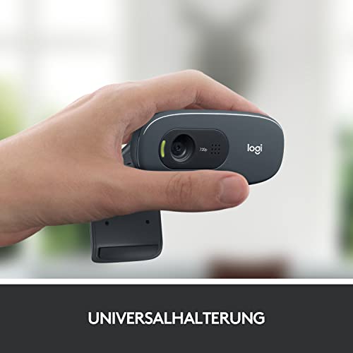 Detalle 2 de Logitech C270 Webcam (Schwarz) – kompakte HD-Videoqualität für Alltag & Co