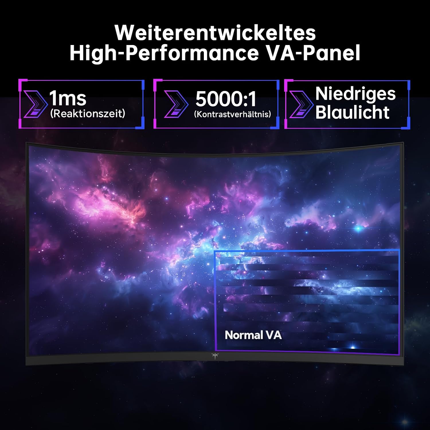 Thumbnail 6 de KTC Curved Gaming Monitor 32 Zoll (WQHD, 185 Hz OC) mit 1500R, HDR10 und HVA-Panel
