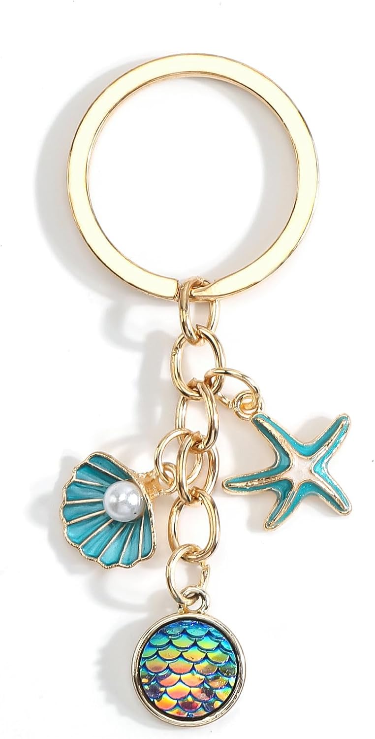 Thumbnail 6 de Tranbath Sea Star & Shell Keychain: Cute Nautical Bag Charm