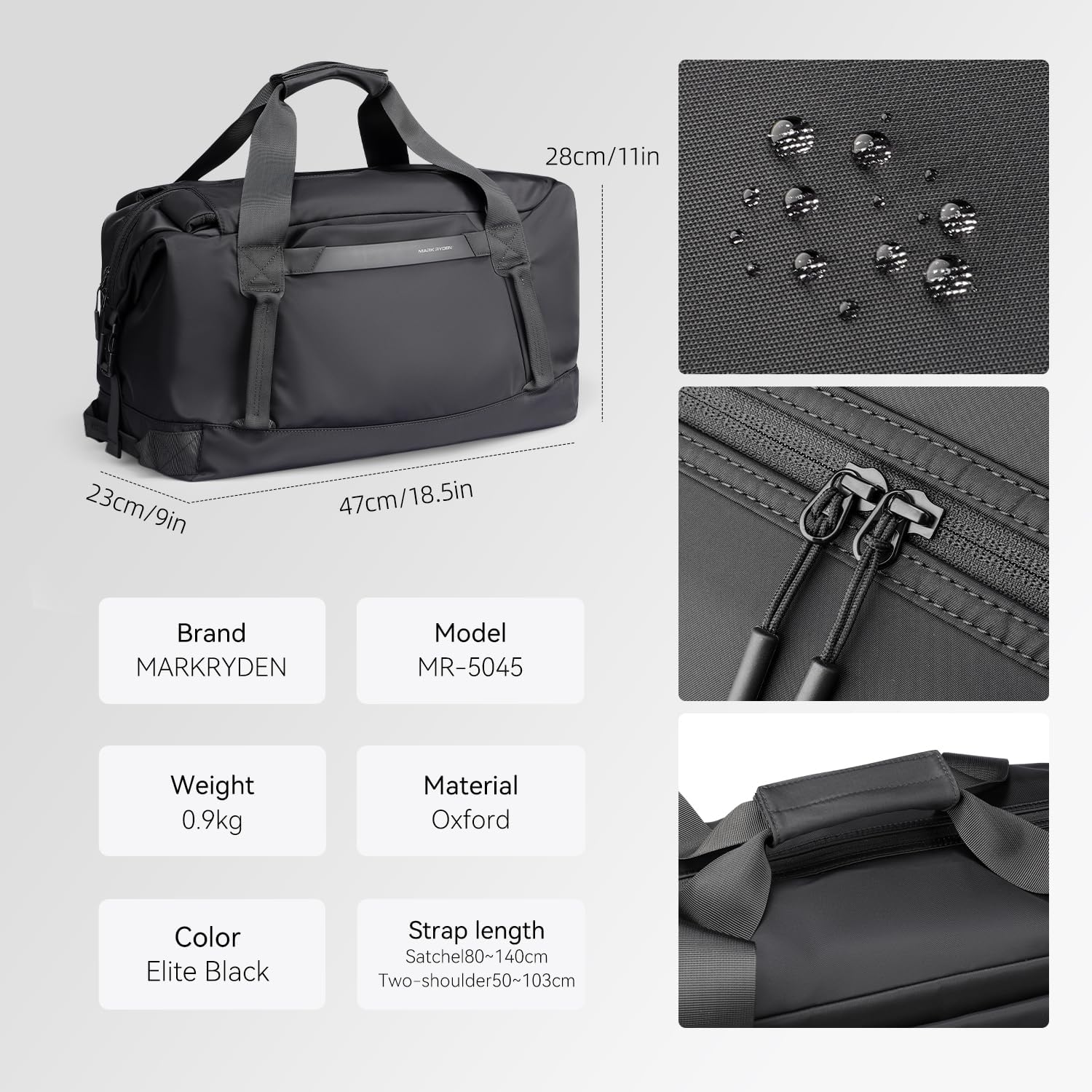 Detalle de MARK RYDEN Hand Luggage 3 in 1 Large Capacity Travel Backpack