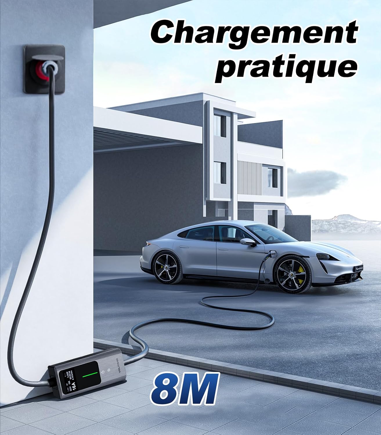 Thumbnail 6 de VDLPOWERVP Chargeur Voiture Electrique 11 kW portable - 8 m Type 2, IP65, courant réglable 6–16 A