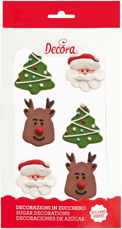 Thumbnail 3 de Confezione da 6 decorazioni di zucchero Decora 0500442 a tema elfi di Natale