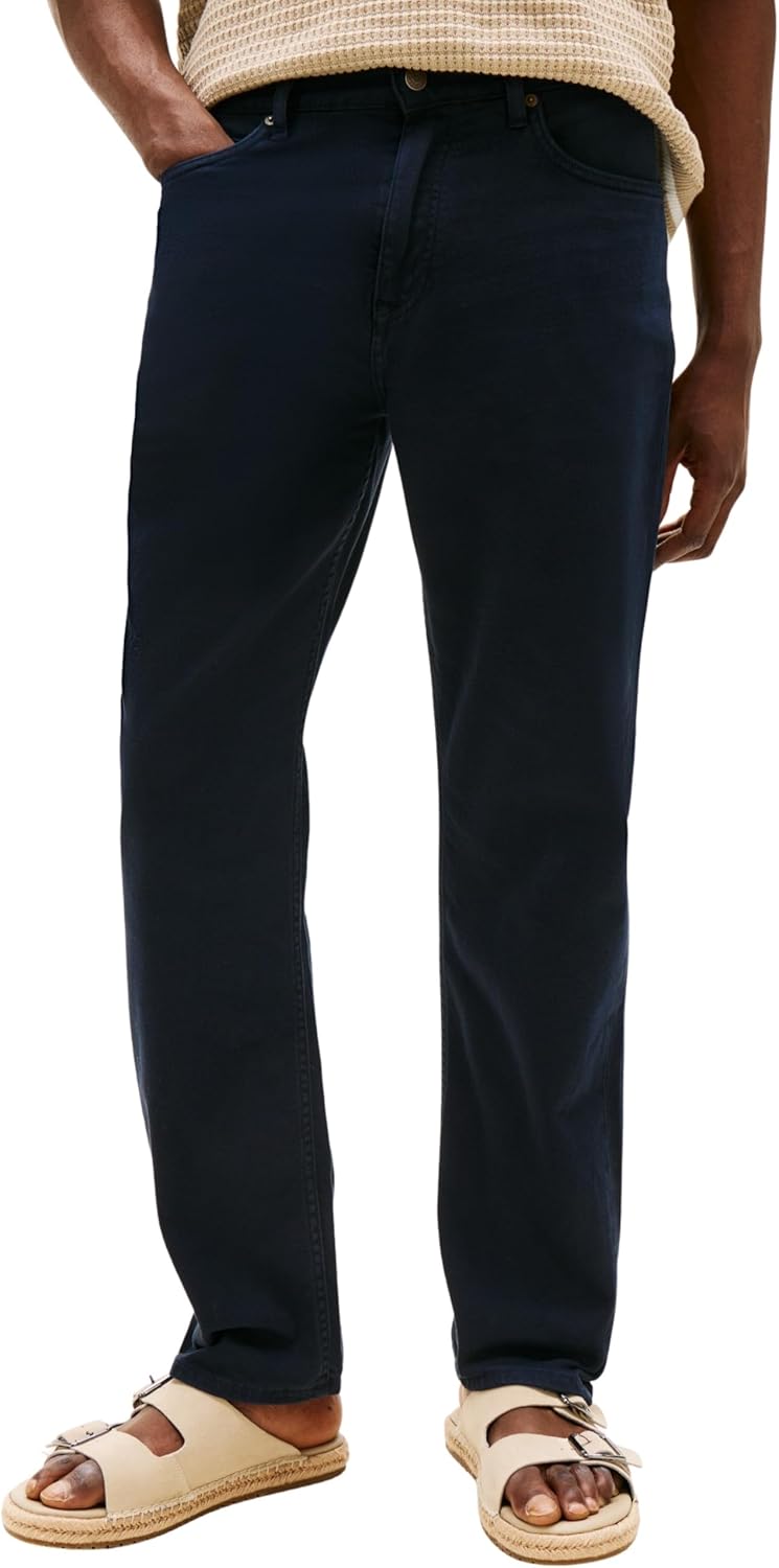 Detalle de Tommy Hilfiger Men’s Regular Fit Mercer Mid Rise Jeans (5-pocket, stretch denim)