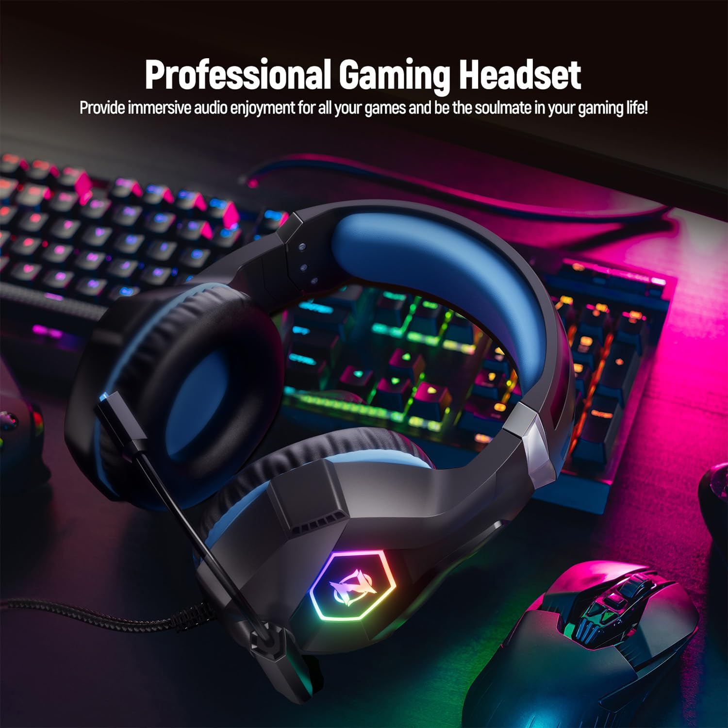Thumbnail 6 de Gaming Headset Stereo Surround Sound with RGB