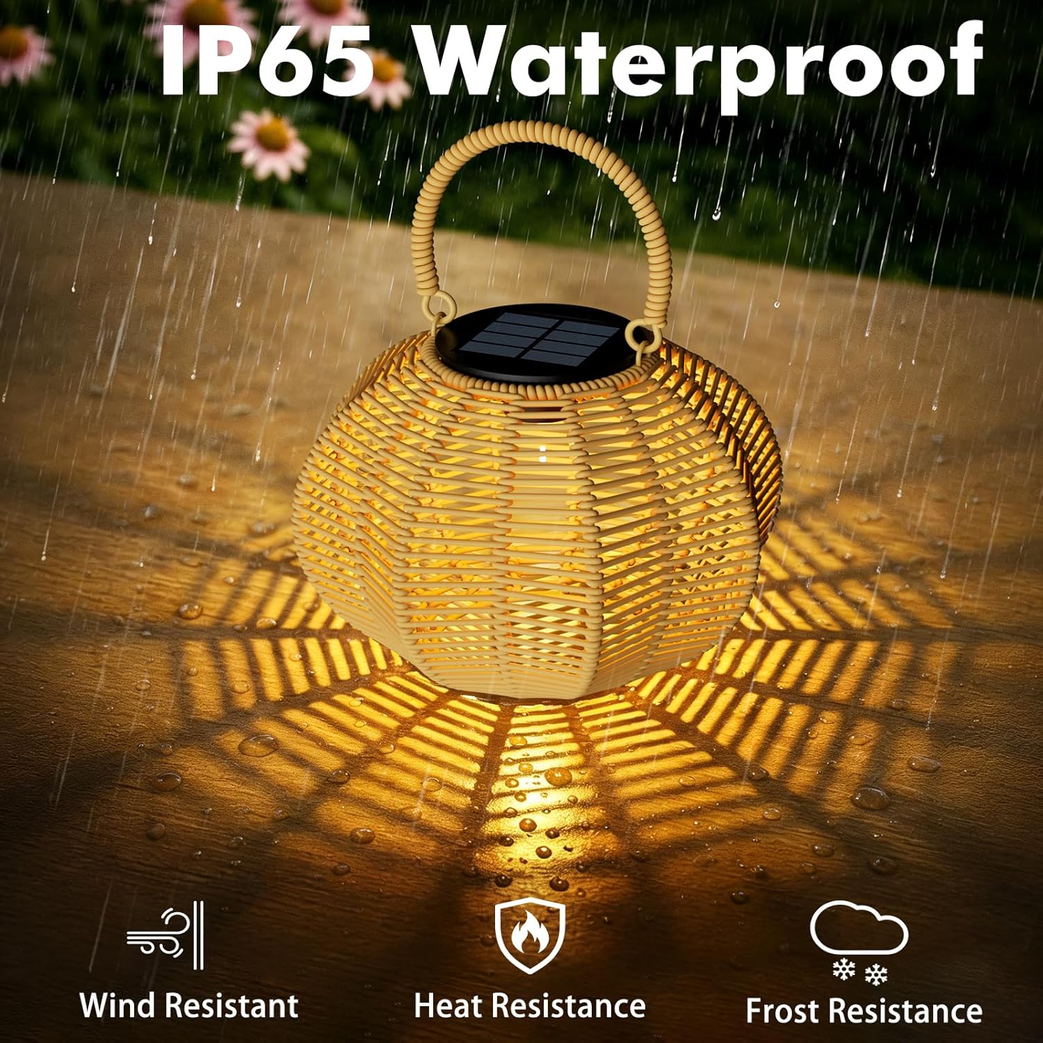 Detalle de KagoLing Solar Lights Outdoor Garden – Pumpkin Style, 2-Pack