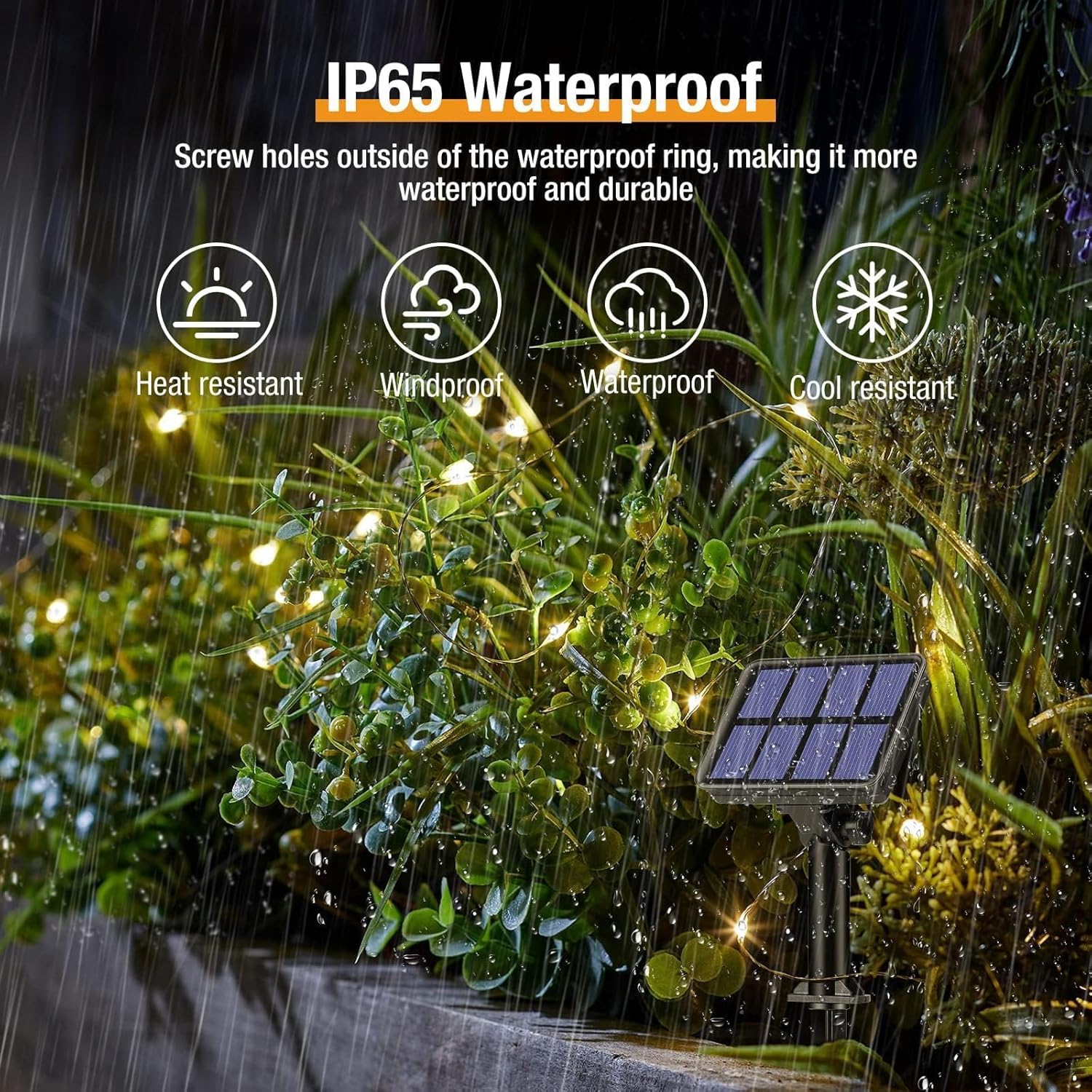 Thumbnail 2 de btfarm Solar Lichterkette Außen 16 m, 160 LED – wetterfest mit 8 Modi und IP65