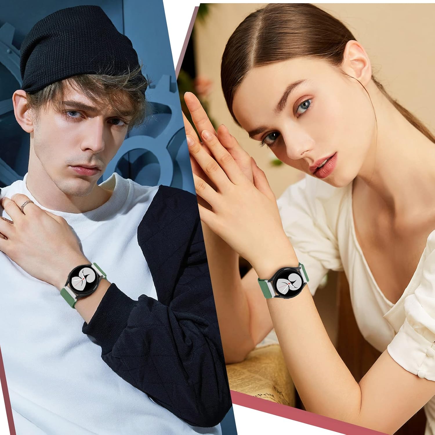 Detalle de Elastic Nylon Strap 4-Pack (18–22mm) with Quick Release – Breathable, Lightweight Watch Straps