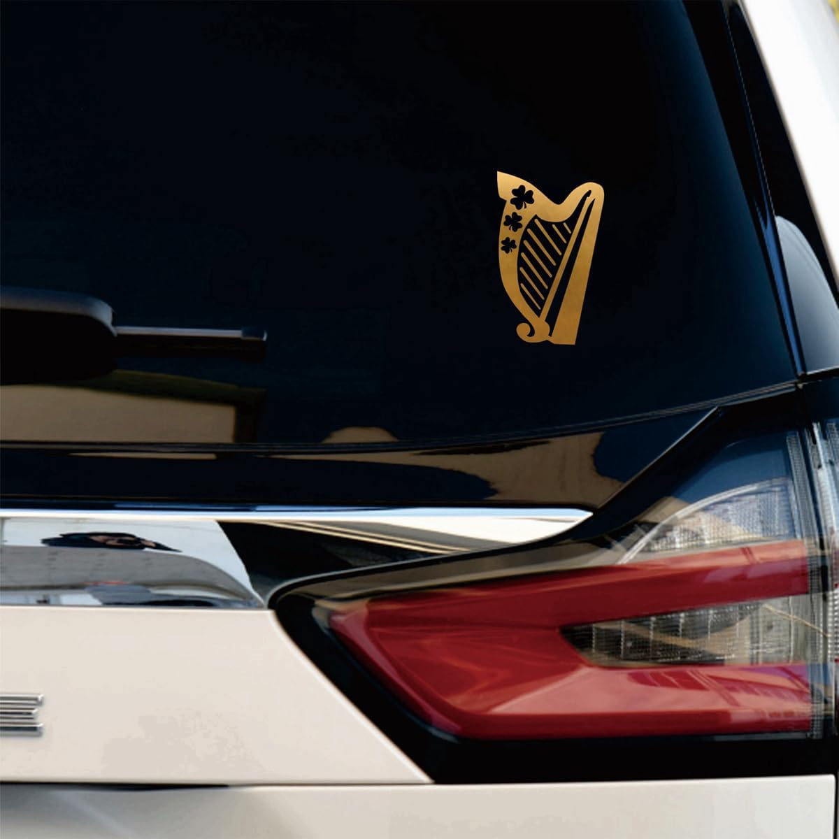 Detalle 2 de Irish Celtic Harp vinyl decal, 4-inch