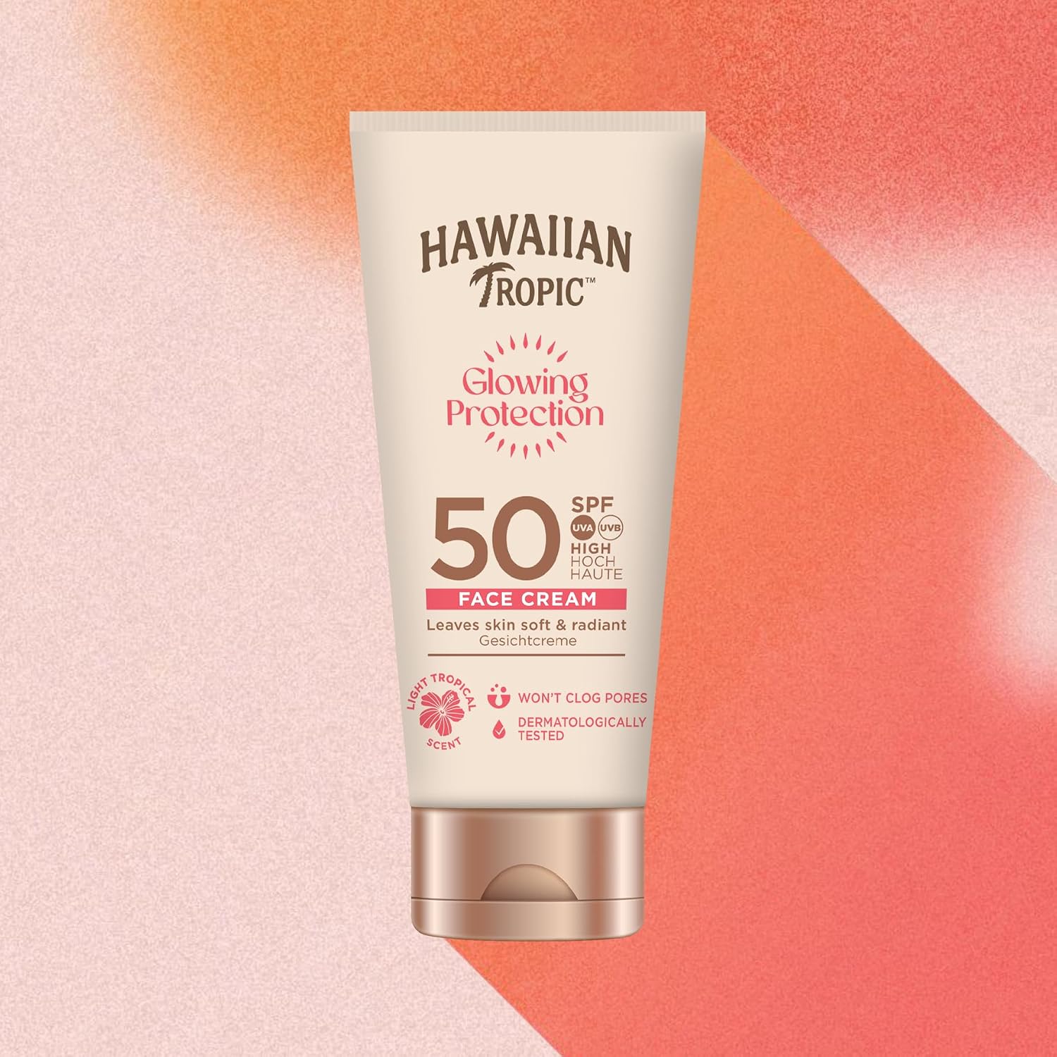 Detalle 2 de Hawaiian Tropic Glowing Protection Crema Viso SPF50 50ml