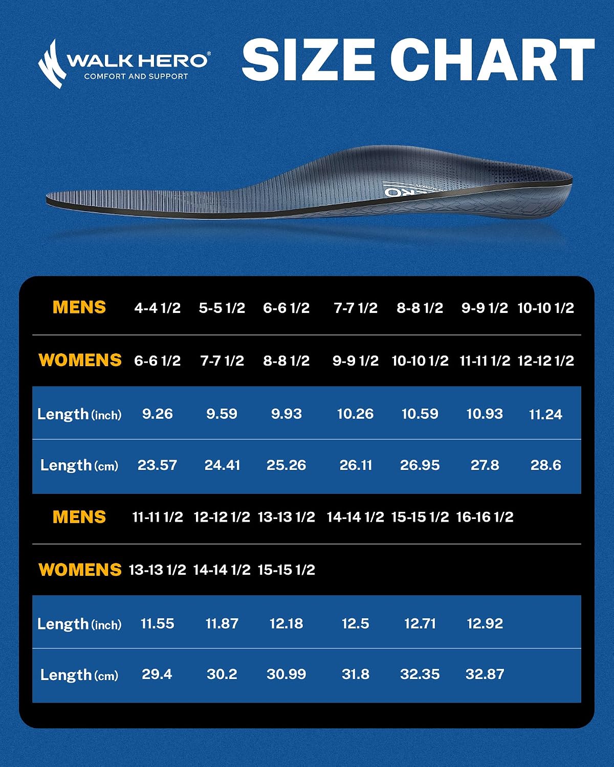 Thumbnail 6 de WalkHero Plantar Fasciitis Insoles, Men's 13–13 1/2