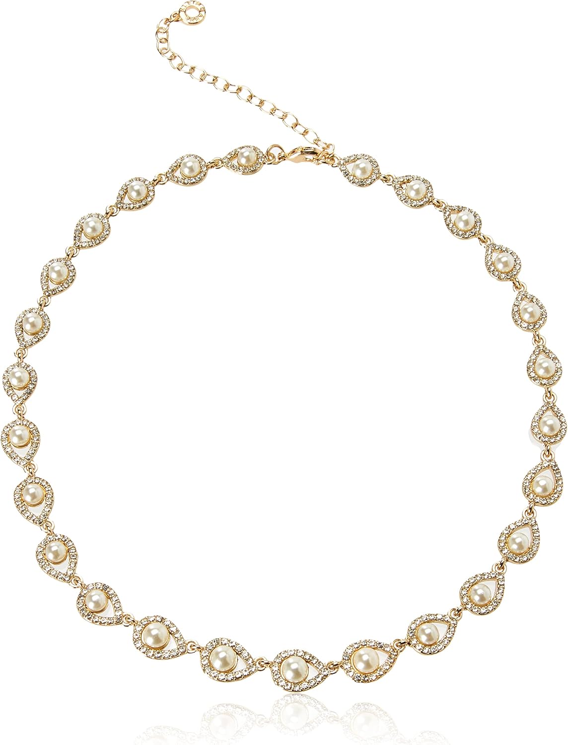 Thumbnail 6 de Anne Klein Women's Gold-Tone Blanc Pearl Collar Necklace