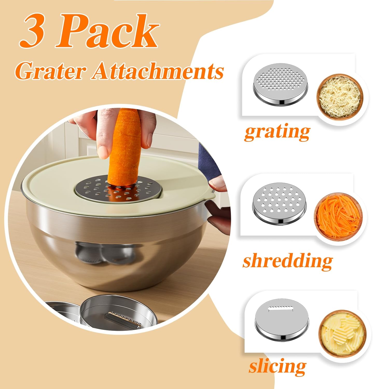 Thumbnail 2 de Winproper Mixing Bowls Set 6 PCS, 4.5 QT 🥣