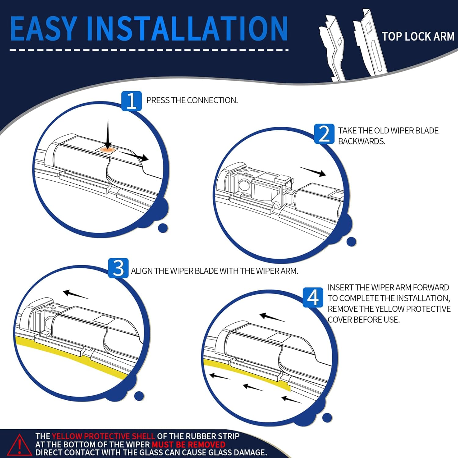 Thumbnail 6 de Wenyant 22" Windshield Wipers 22" Set
