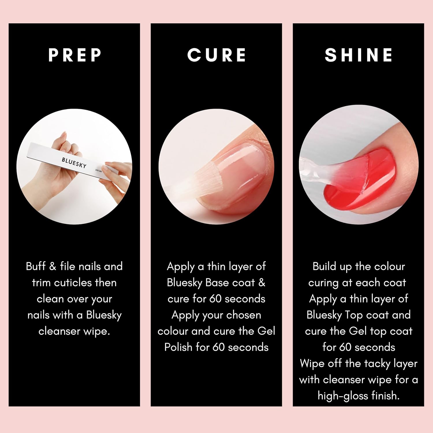 Thumbnail 4 de Bluesky Gel Polish Gel-Nagellack-Set „Winter Pinks“ (3×5 ml) für UV/LED