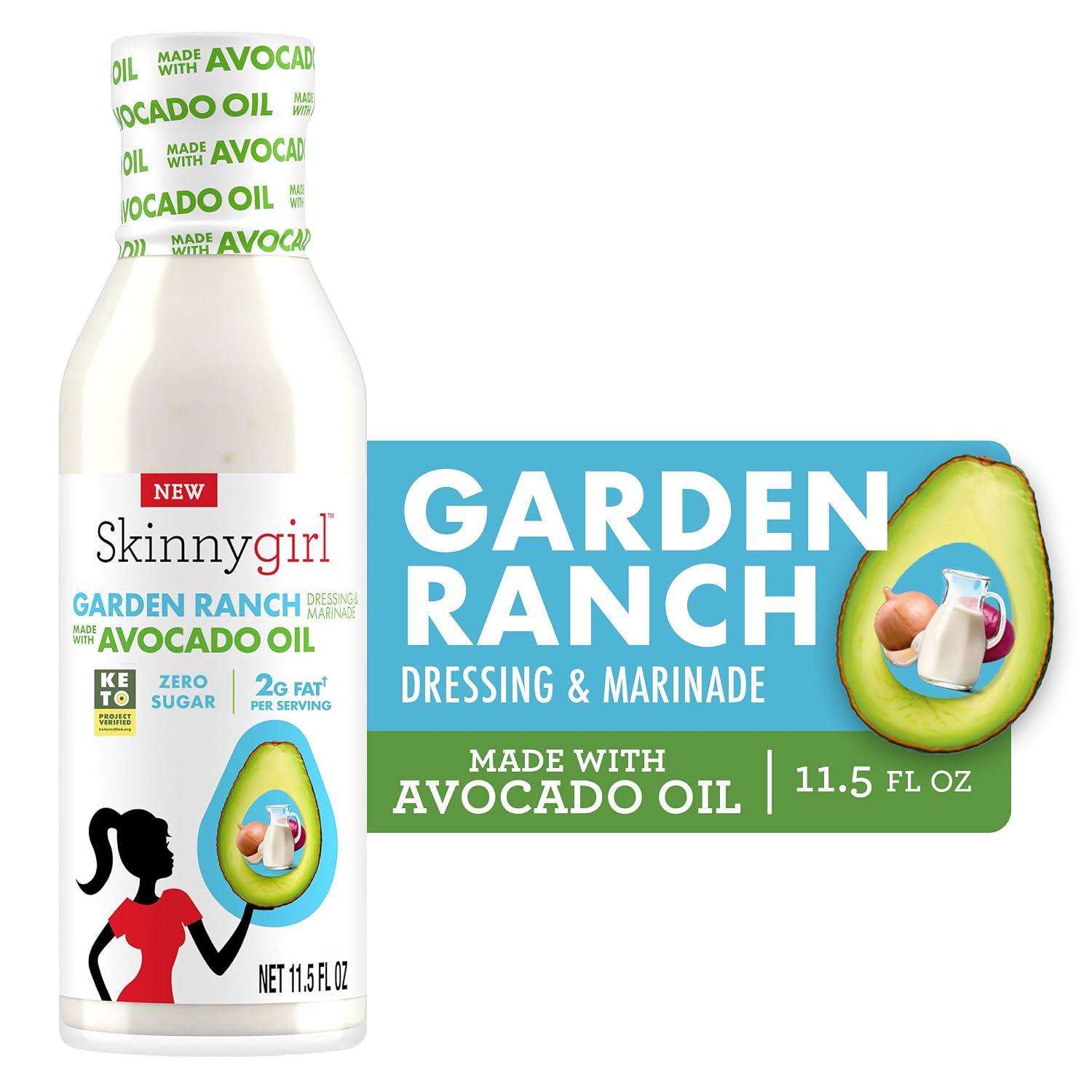 Detalle de Skinnygirl 1188277 Garden Ranch Dressing with Avocado Oil, Sugar Free