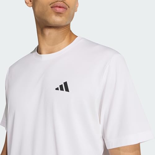 Thumbnail 6 de adidas Hombre Train Essentials Training Shirt, White/Black, M