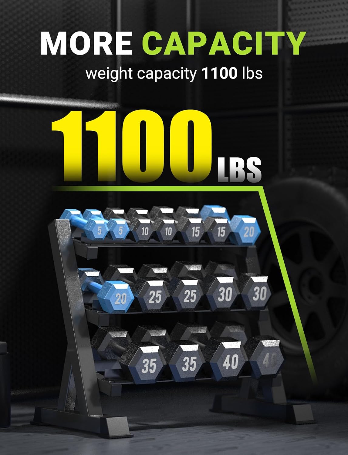 Detalle de YOLEO Rack Palestra - Rastrelliera pesi Regolabile per Palestra di Casa