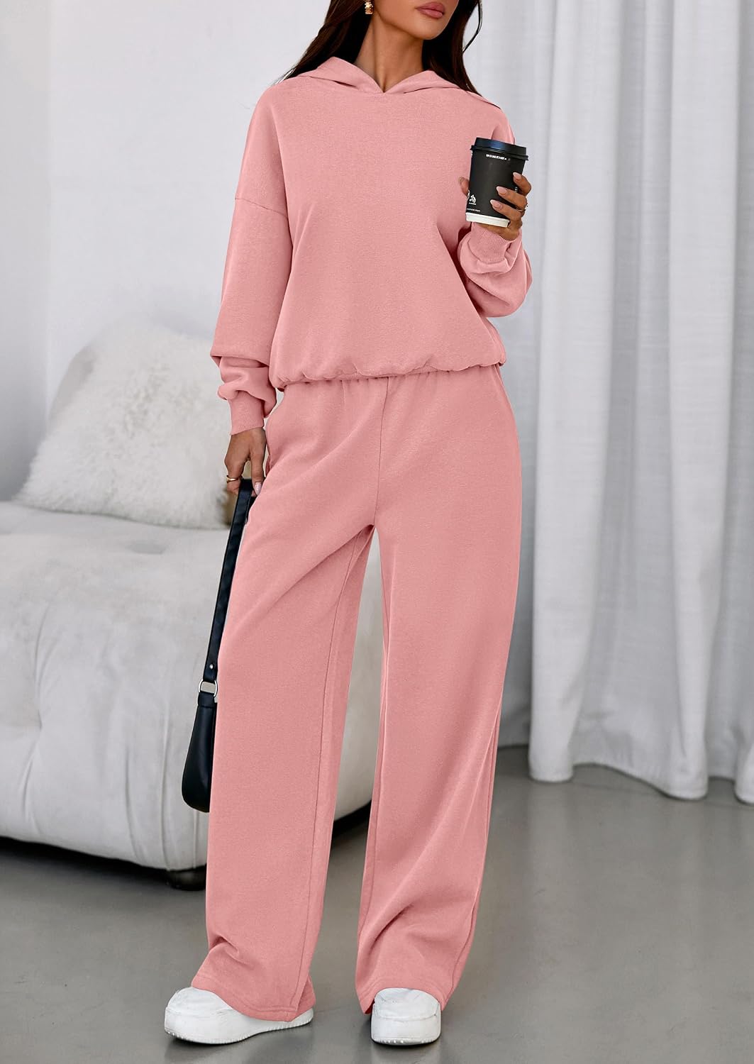 Detalle 1 de PRETTYGARDEN 2-Piece Hoodie Sweatpants Set
