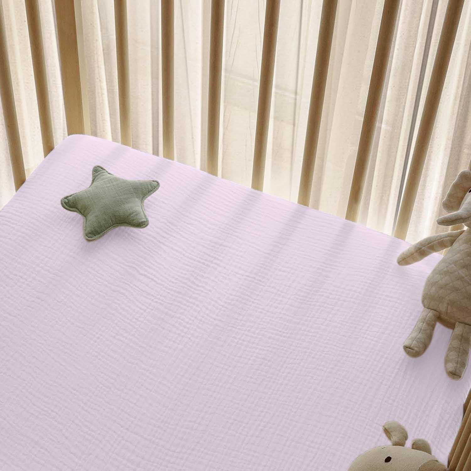 Thumbnail 5 de Little Grape Land Yellow Flower Muslin Crib Sheets, 2-Pack, 100% Cotton