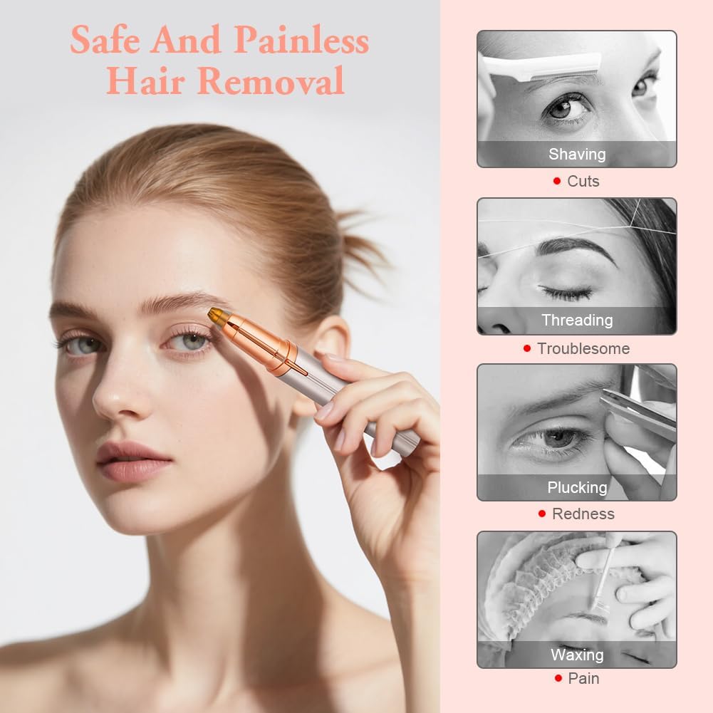 Thumbnail 1 de Alaoo Epilatore Viso Donna per sopracciglia ricaricabile USB (Champagne Gold)