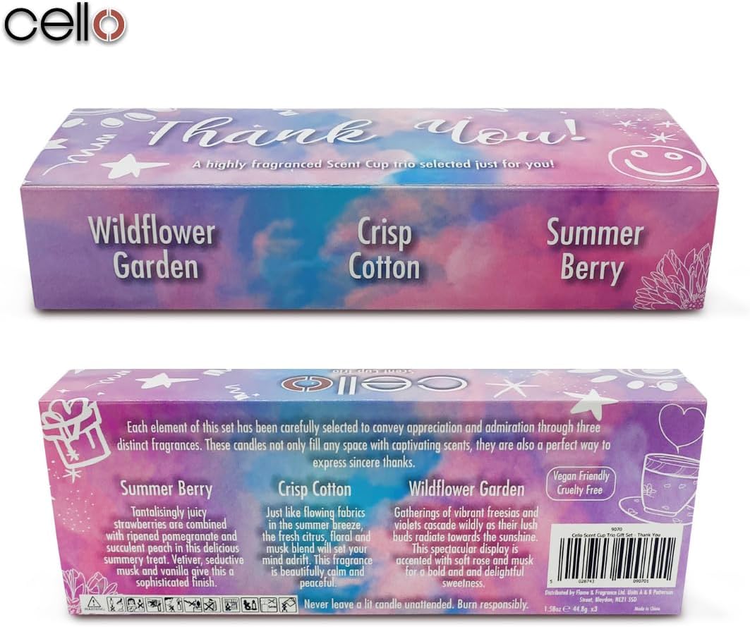 Thumbnail 6 de Cello Scent Cup Trio – Thank You Gift Set (3 scented tea lights)