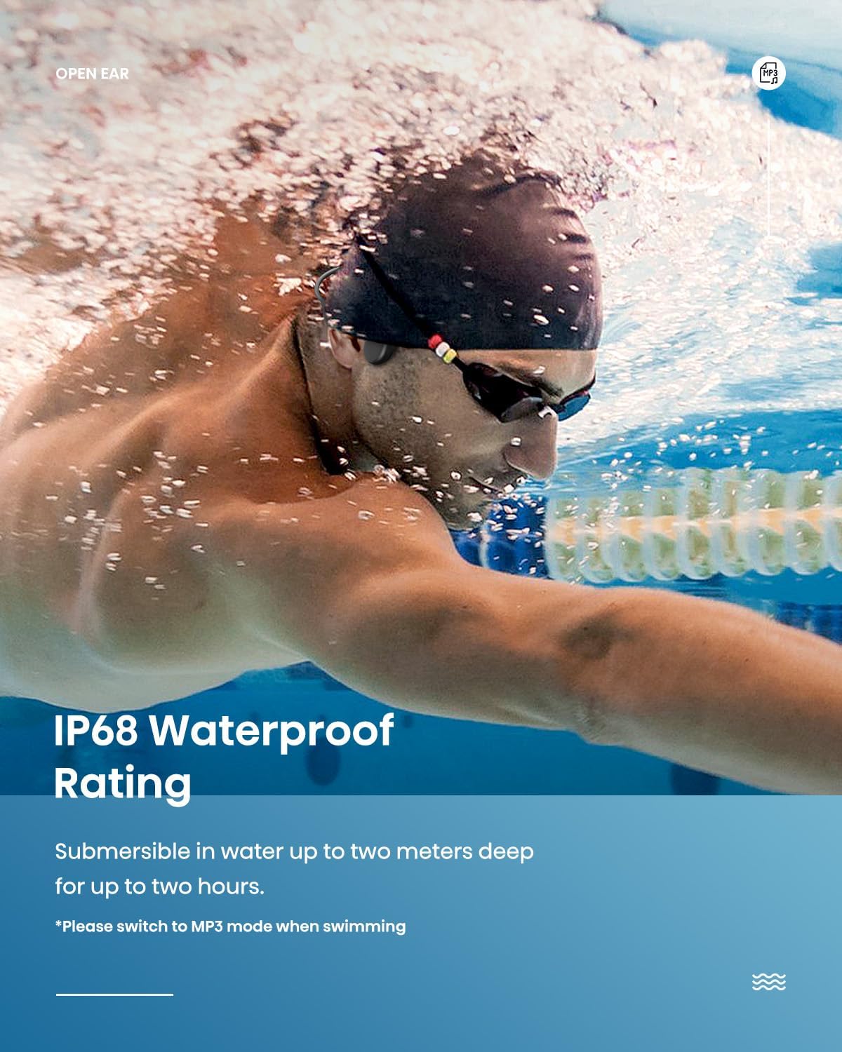 Detalle 2 de Guudsoud Swimming Headphones 32GB bone-conduction