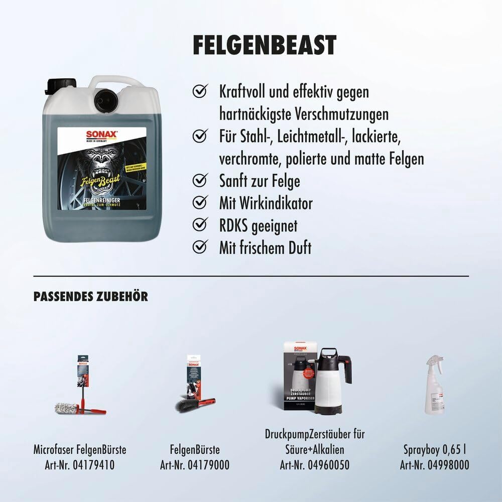Thumbnail 2 de SONAX FelgenBeast 5 Liter – Felgenreiniger für alle polierten, verchromten und matten Felgen