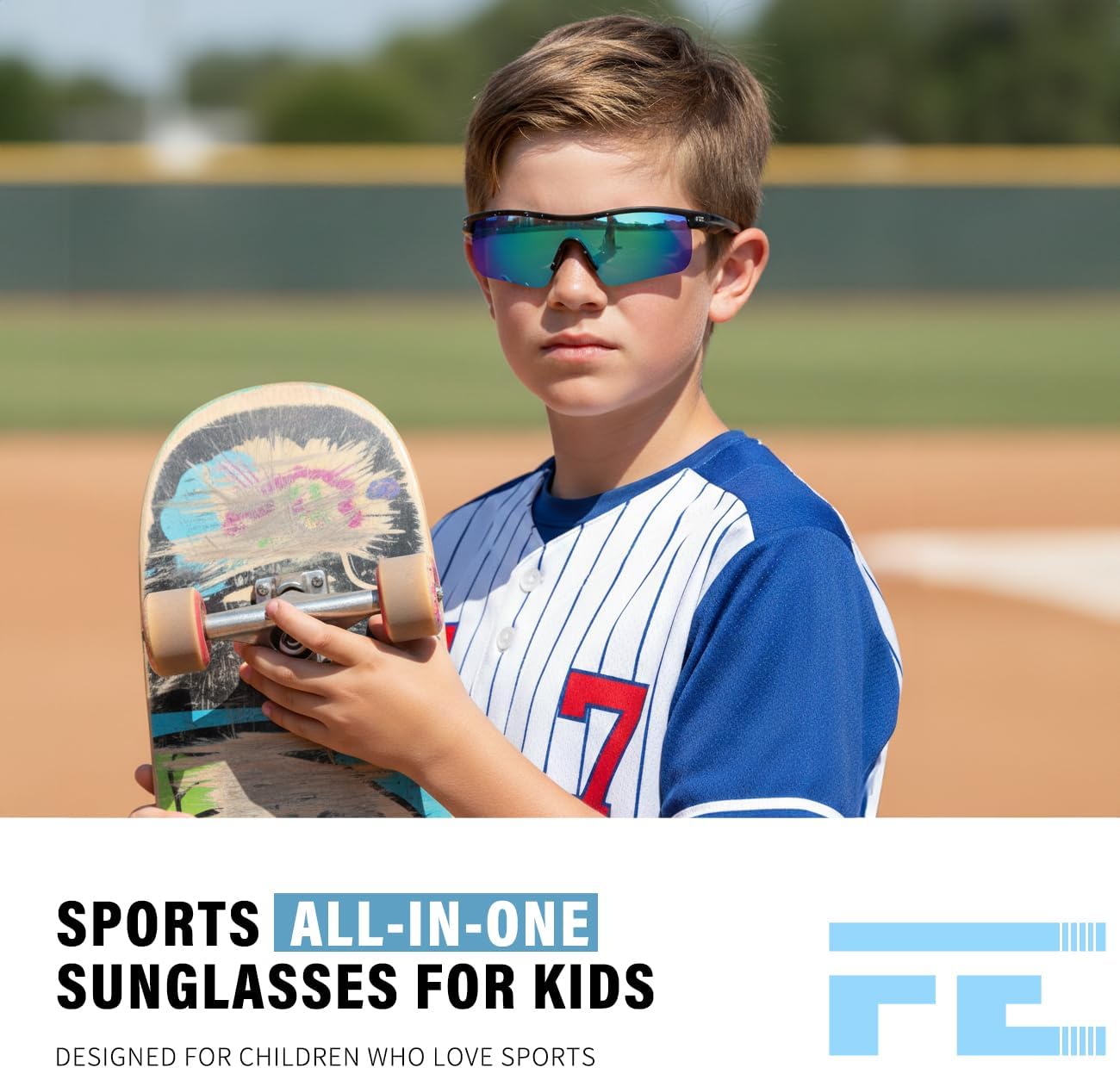 Thumbnail 1 de FEISEDY Kids Polarised Sports Sunglasses B2454 (TR90 lightweight frame)